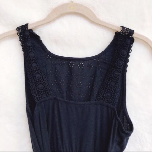 Atmosphere Dark Blue Sleeveless Pattern Dress - Picture 2 of 11